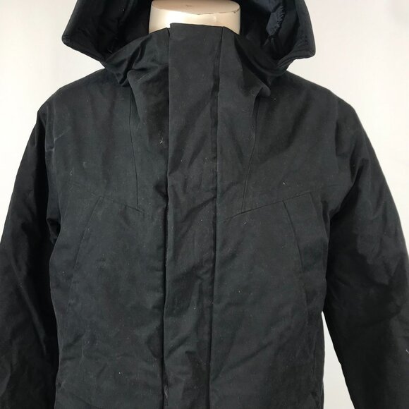 BLACK YAK ~ MENS MEDIUM ~ BLACK DOWN PUFFER DUSTER PARKA COAT JACKET - Picture 3 of 8